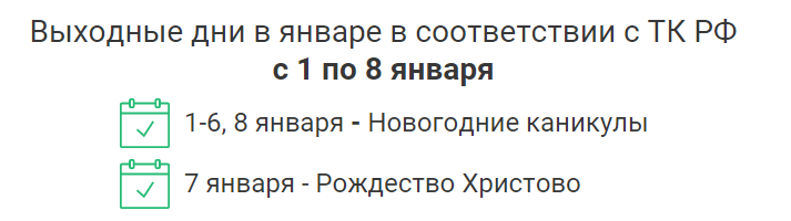 Производственный календарь на январь 2023 года: рабочие дни, выходные и  праздники | Деловая среда