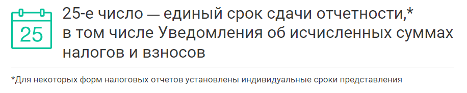 отчетность по налогам срок сдачи