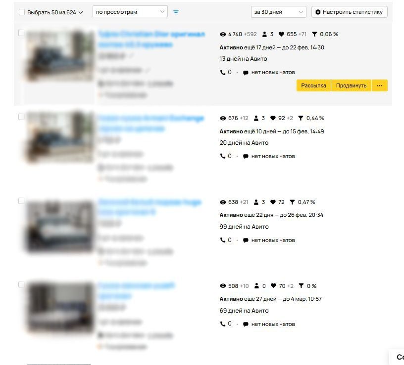 Продвинуть объявление на Авито