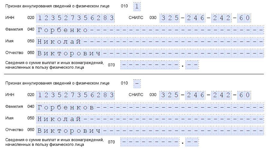 корректировка фамилии сотрудника в отчете